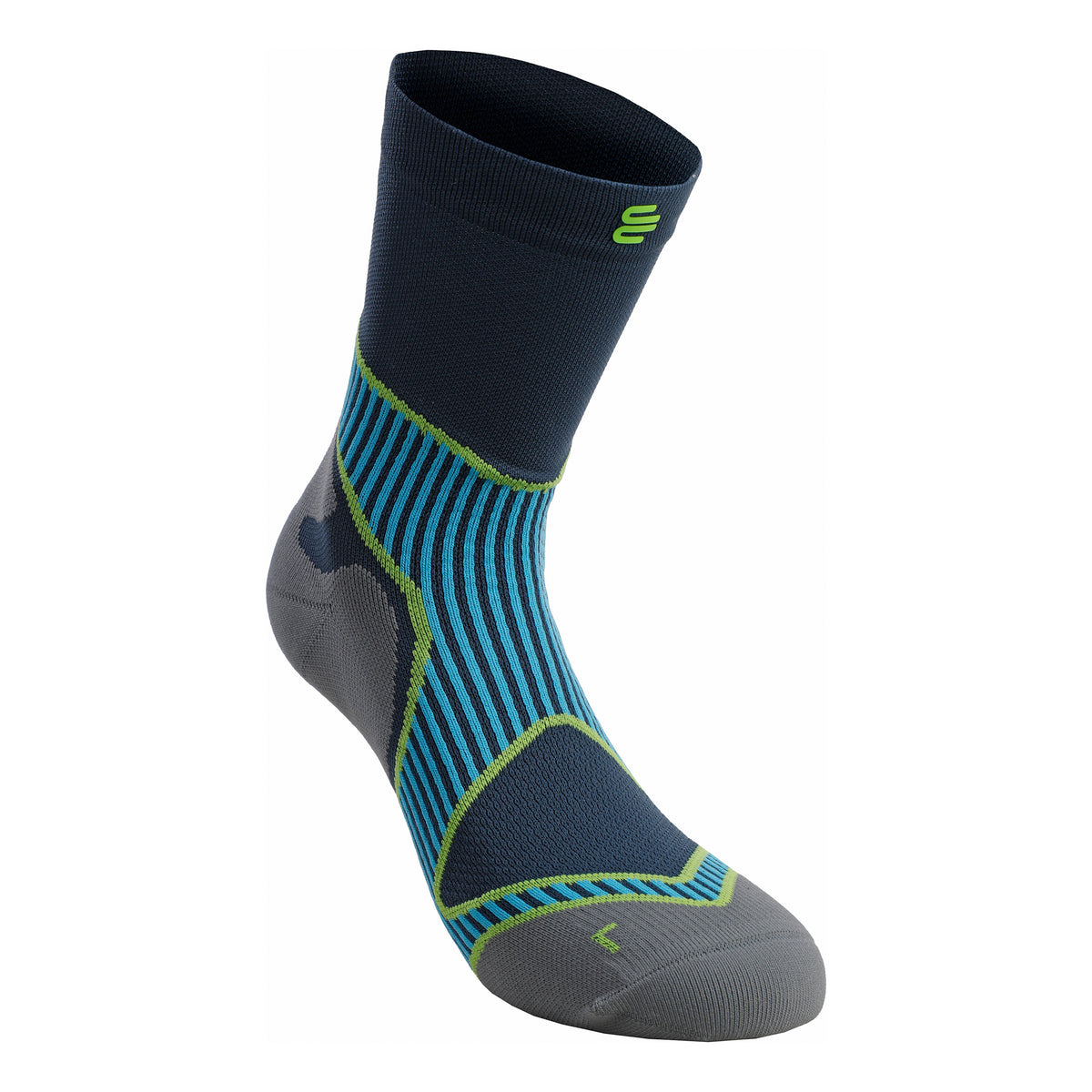 Bauerfeind Performance Mid Cut Laufsocken Herren-Blau