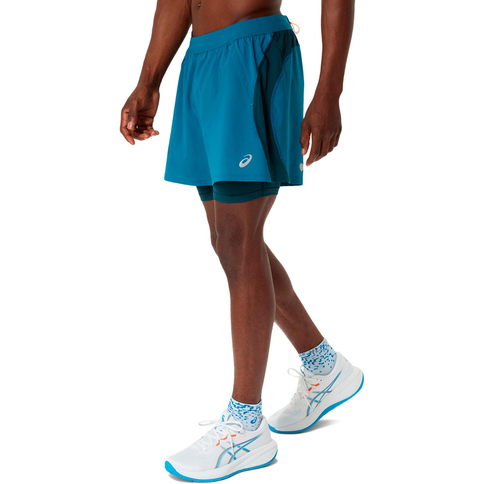 ASICS Road 2in1 5in Laufshorts Herren-türkis, türkis