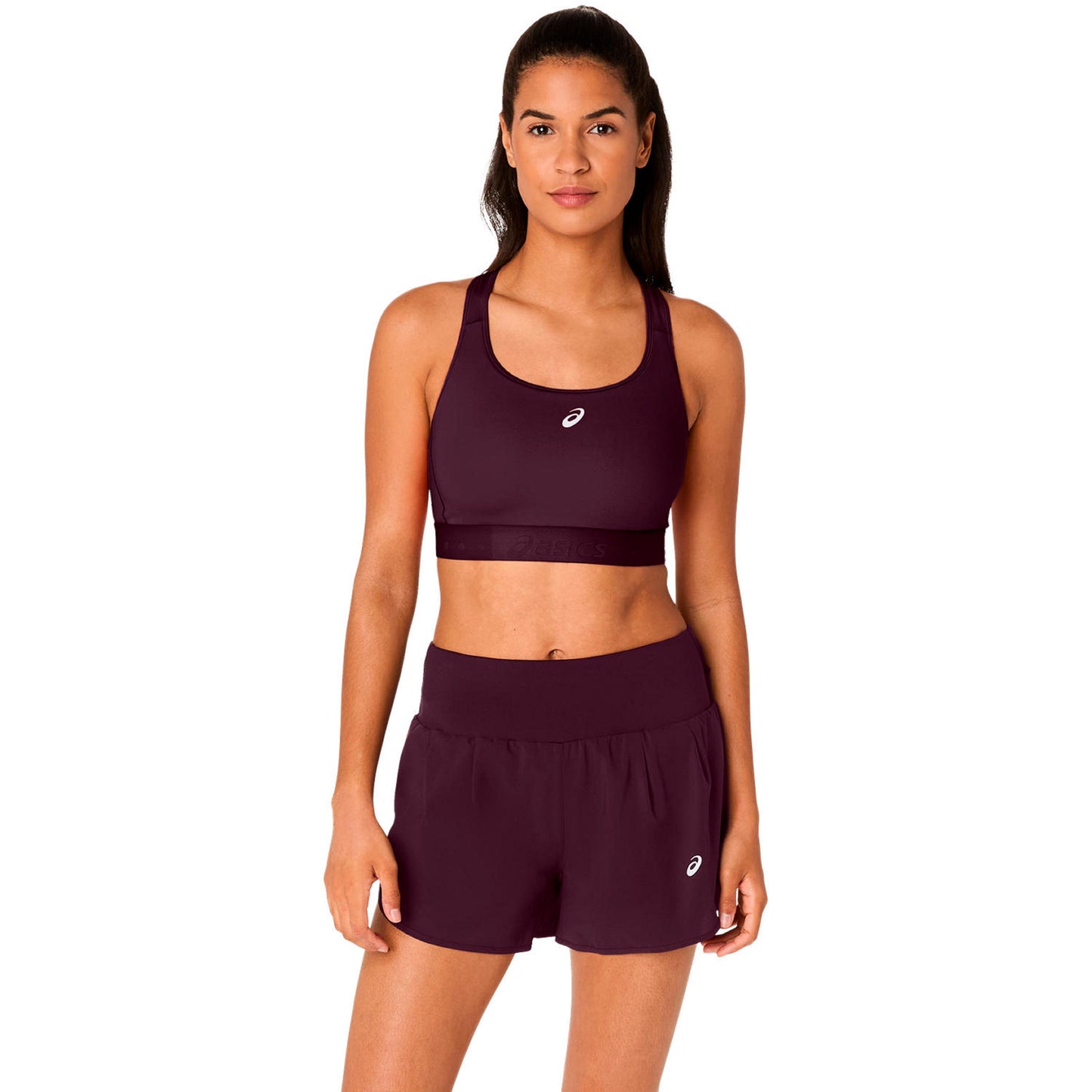 ASICS Road Compression  Sport-BH Damen - weinrot