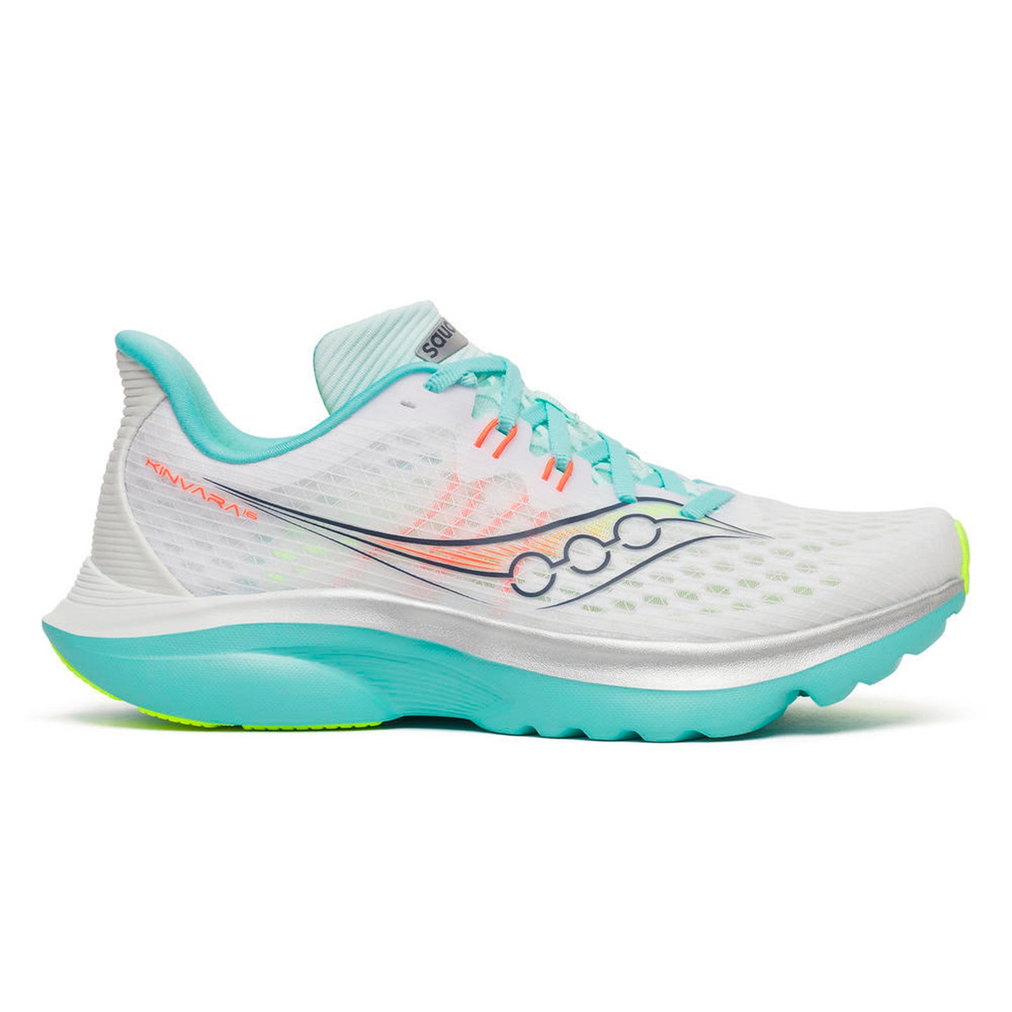 Saucony Kinvara 16 Neutralschuh Damen-weiß, türkis