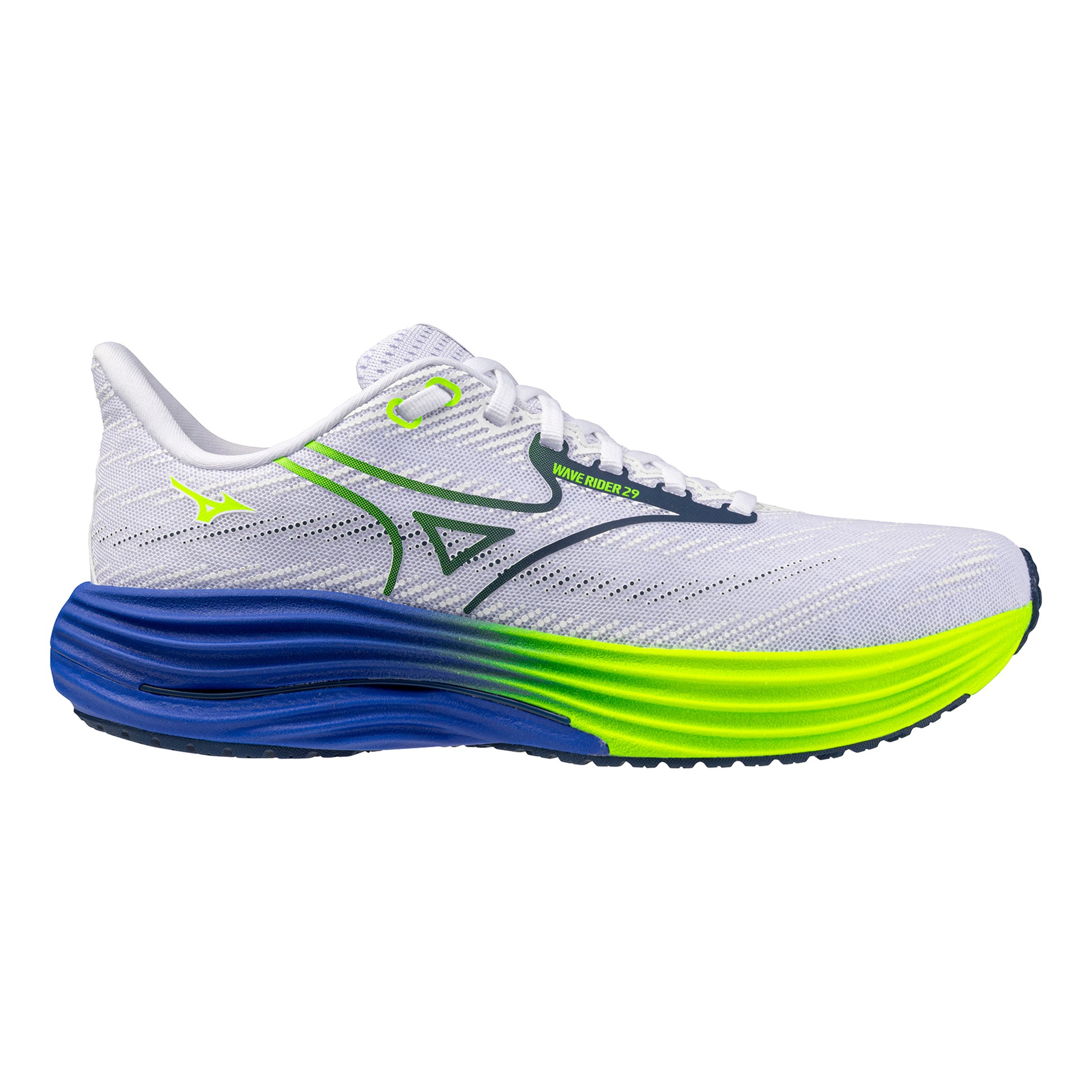 Mizuno Wave Rider 29                       Neutralschuh Herren-weiß, blau