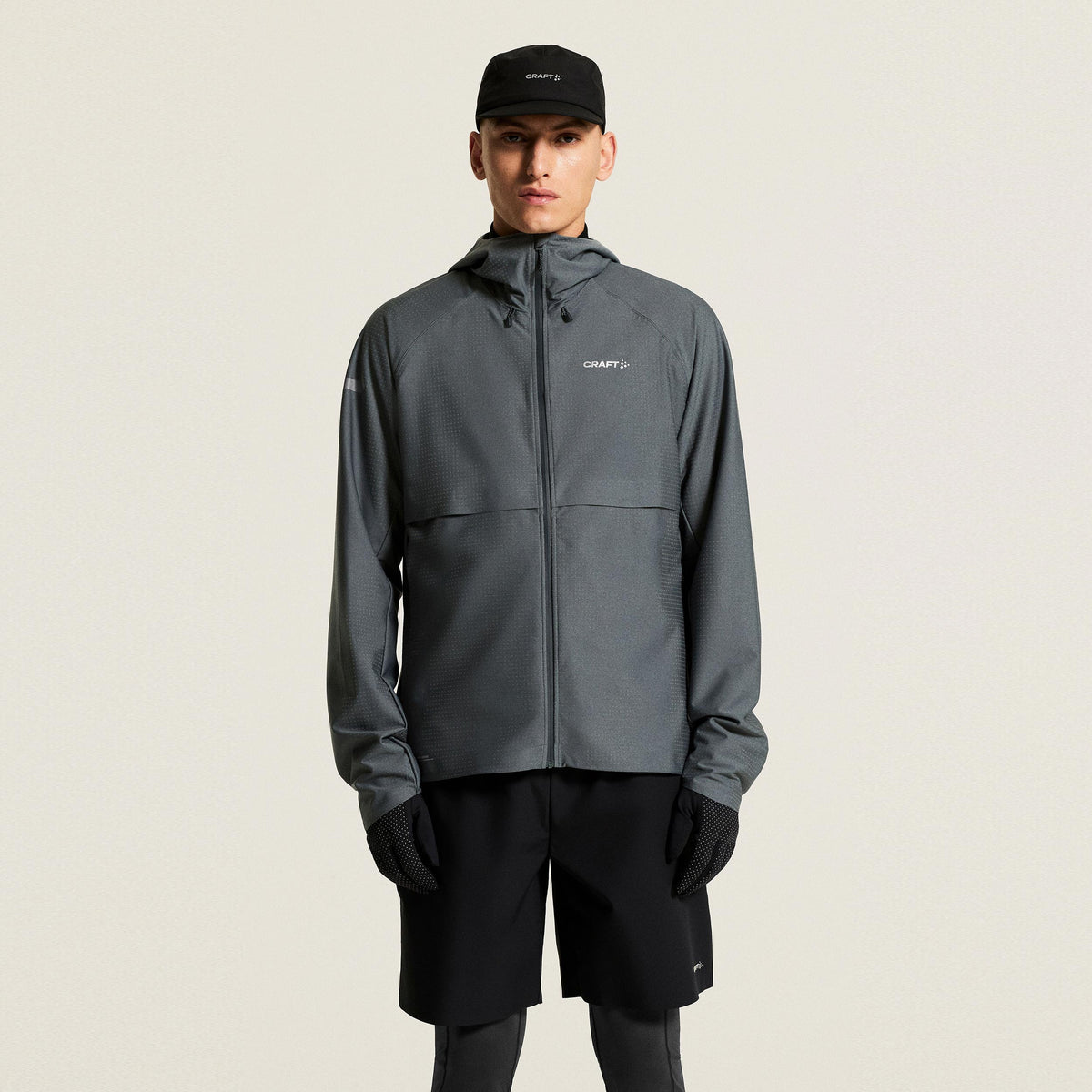 Craft Pro Hydro Laufjacke Herren - anthrazit, grau