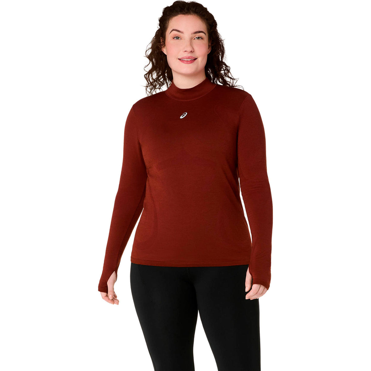 ASICS Road Winter Seamless  Laufshirt Damen - rost