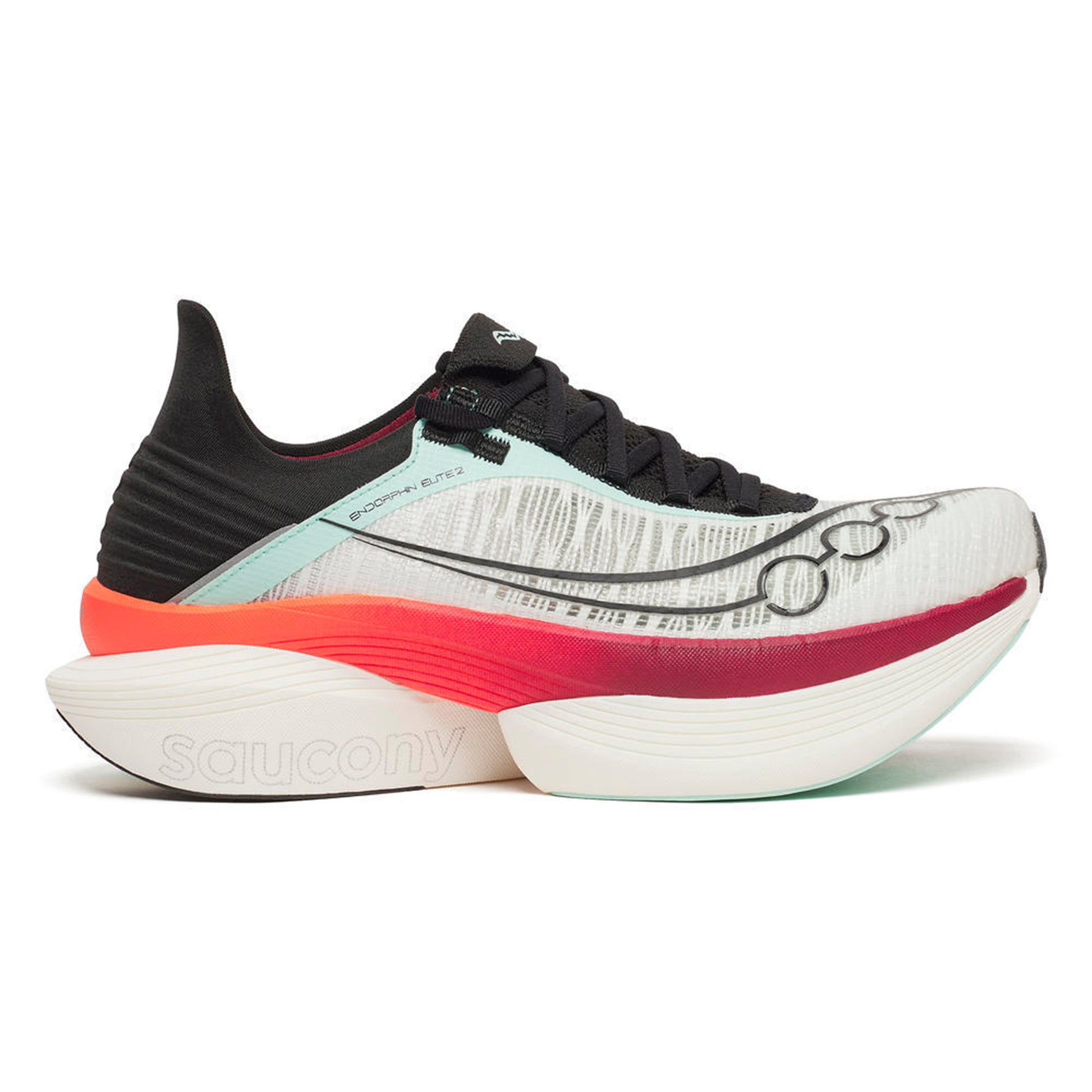 Saucony Endorphin Elite 2 Wettkampfschuh Unisex-weiß, koralle