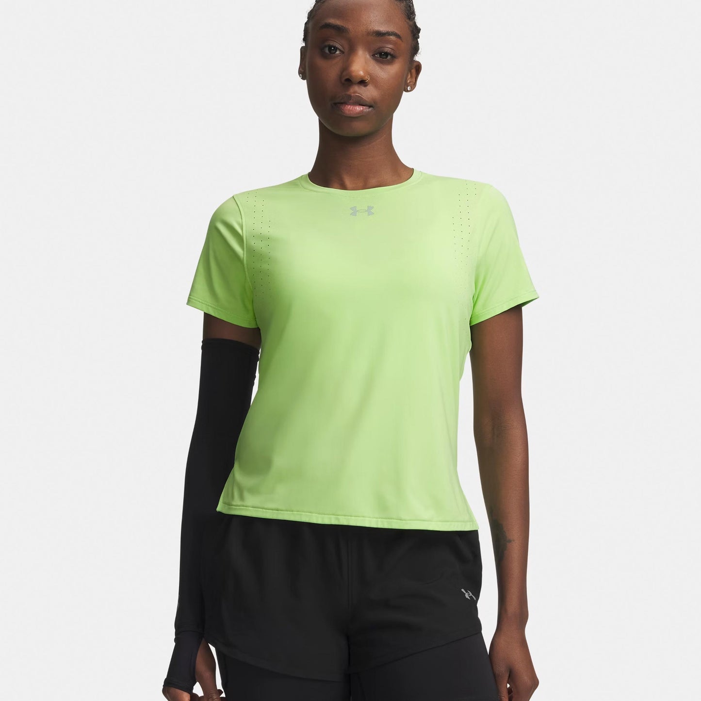 Under Armour Velociti Pro  Laufshirt Damen-neongrün, silber