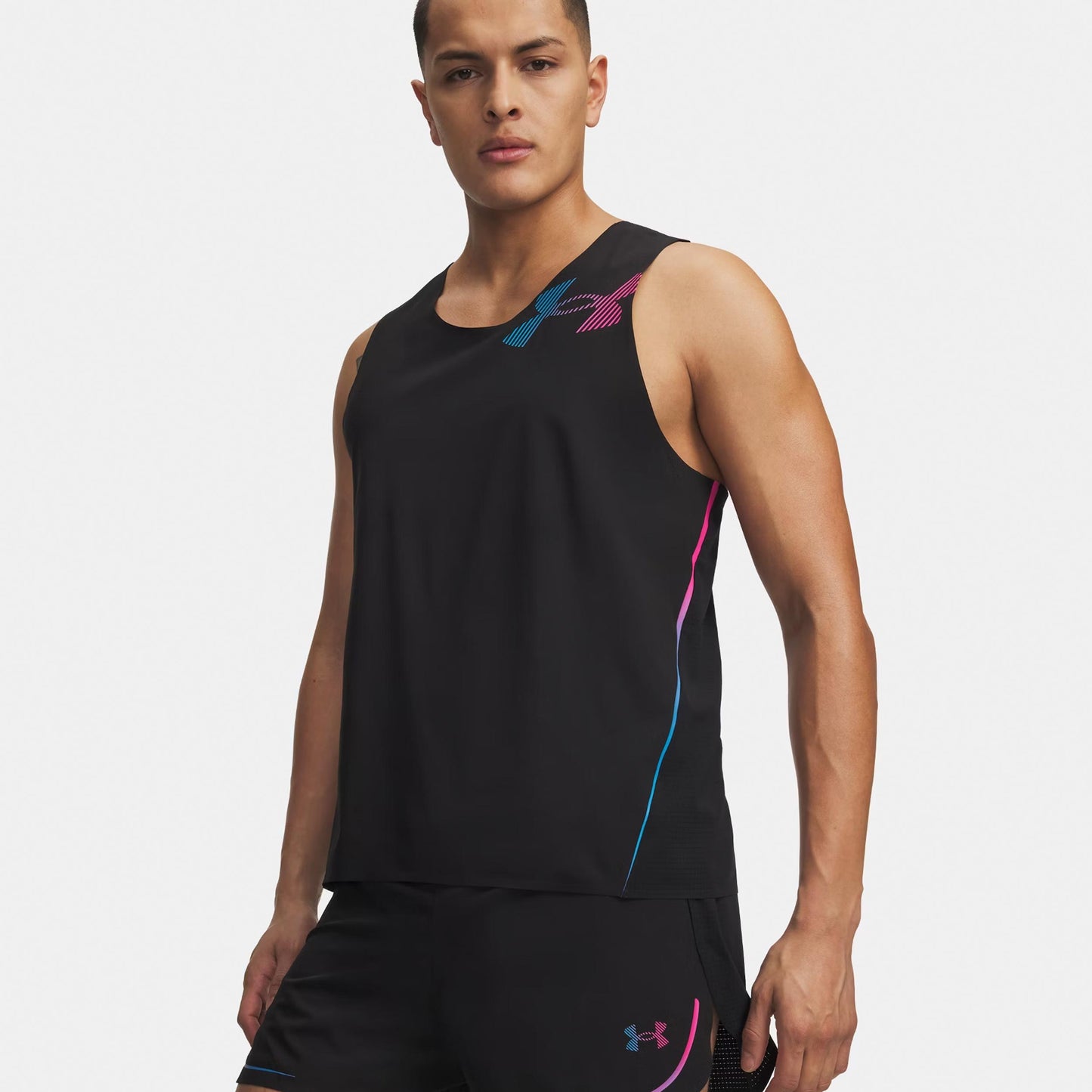 Under Armour Velociti Elite Singlet Laufshirt Herren-schwarz, pink