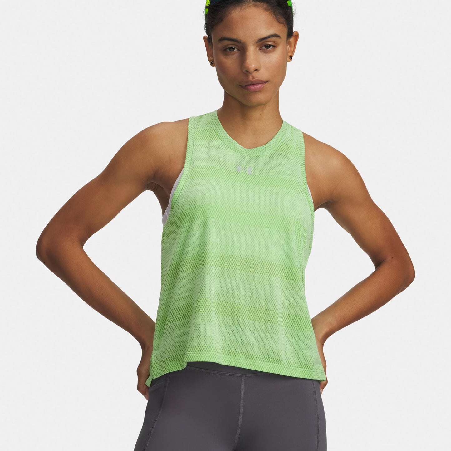 Under Armour Velociti  Laufshirt Damen - neongrün, silber