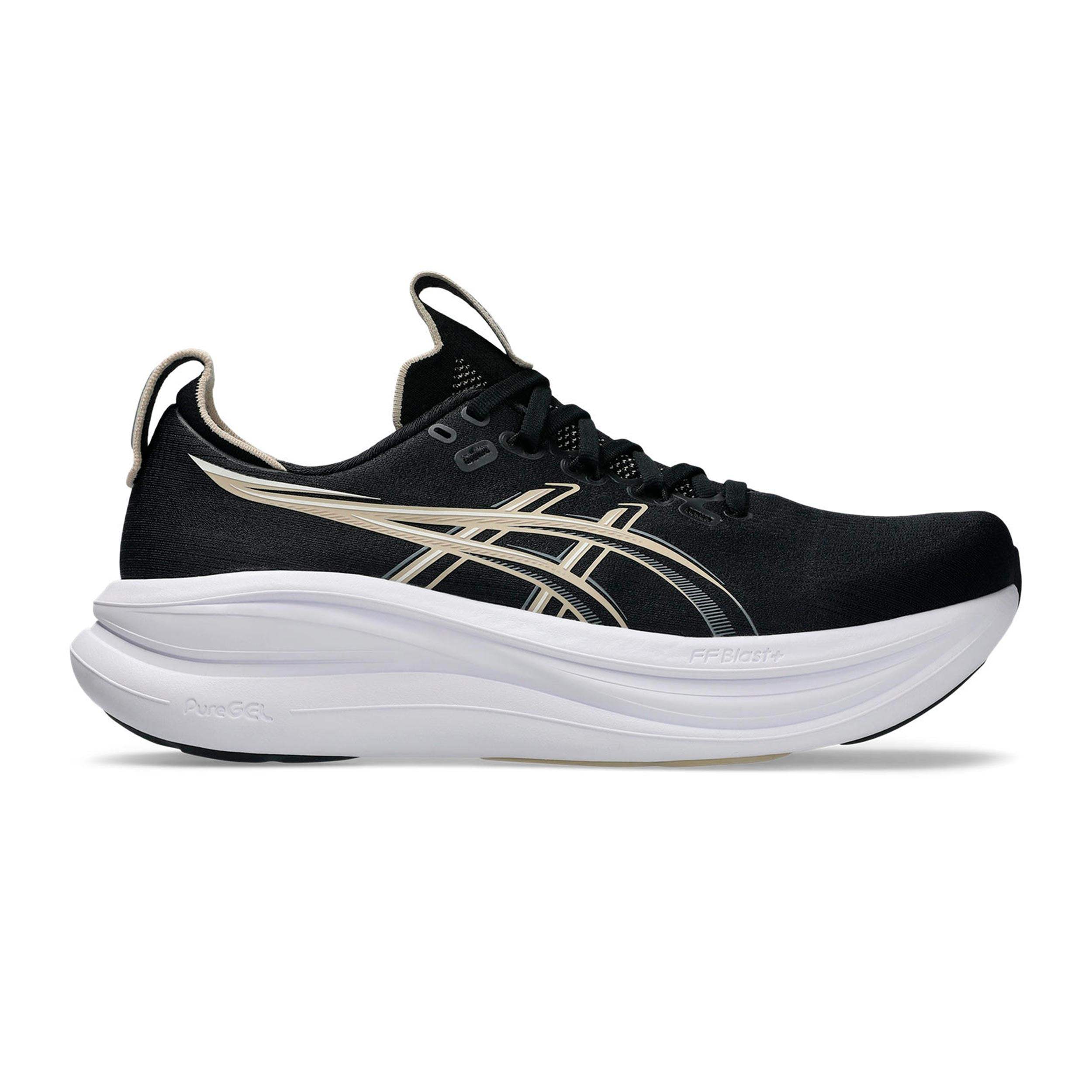 ASICS GEL-NIMBUS 28 Neutralschuh Herren - schwarz, creme
