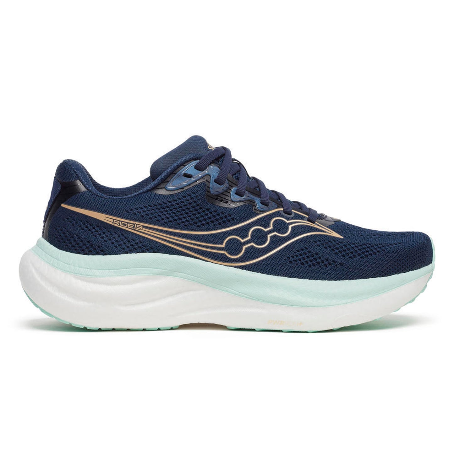 Saucony Ride 19 Neutralschuh Damen-dunkelblau, weiß