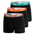 Essential Cotton Stretch Trunk Boxer Short 3er Pack Herren - schwarz, orange