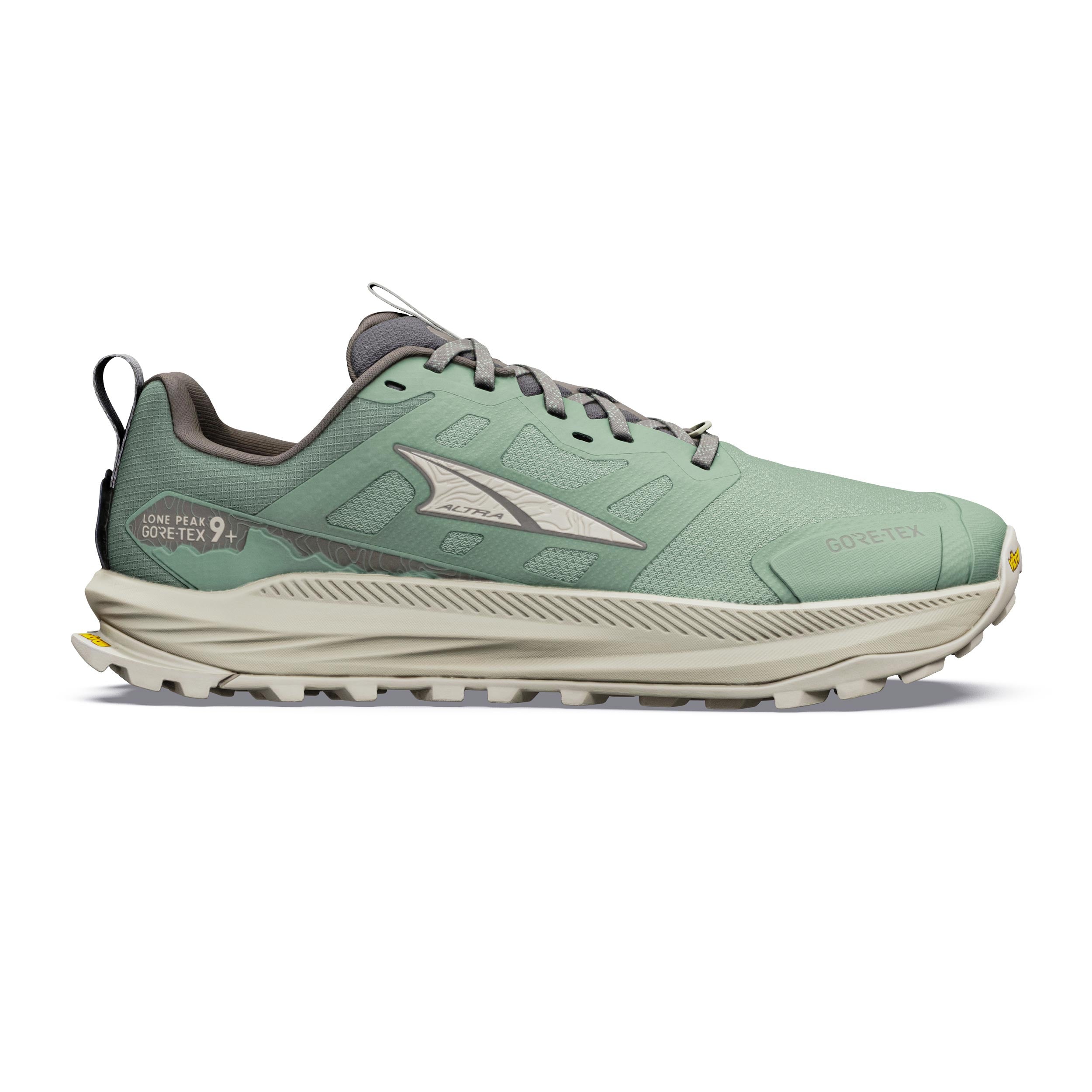 Altra Lone Peak 9+ GTX Trailschuh Herren - grün, beige