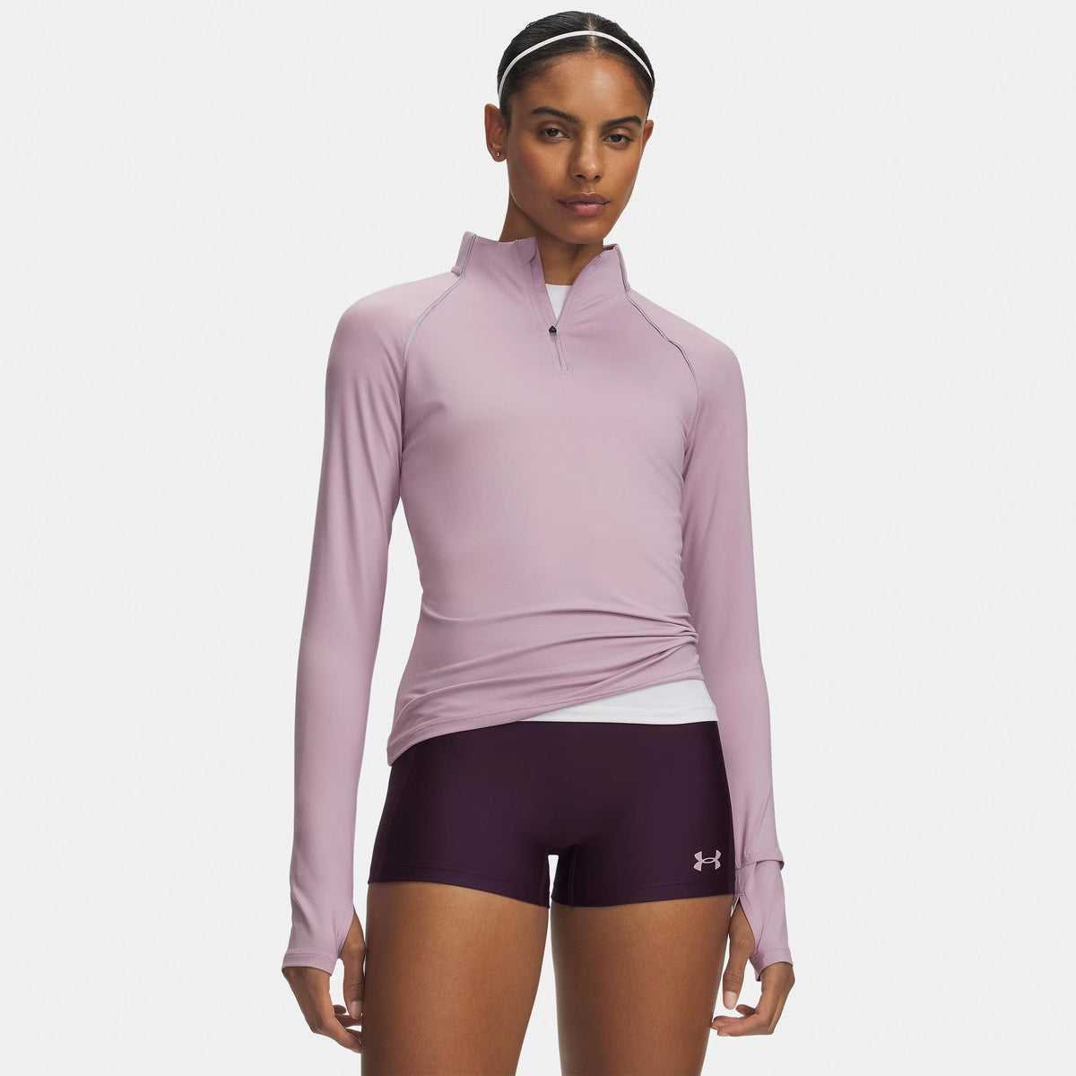 Under Armour Velociti Half Zip  Laufshirt Damen - mauve