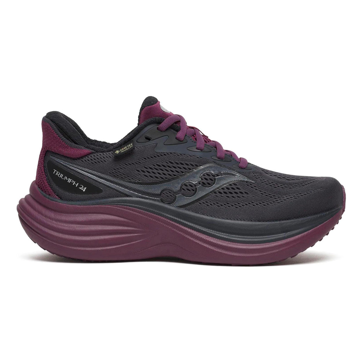 Saucony Triumph 24 GTX Neutralschuh Damen - schwarz, weinrot