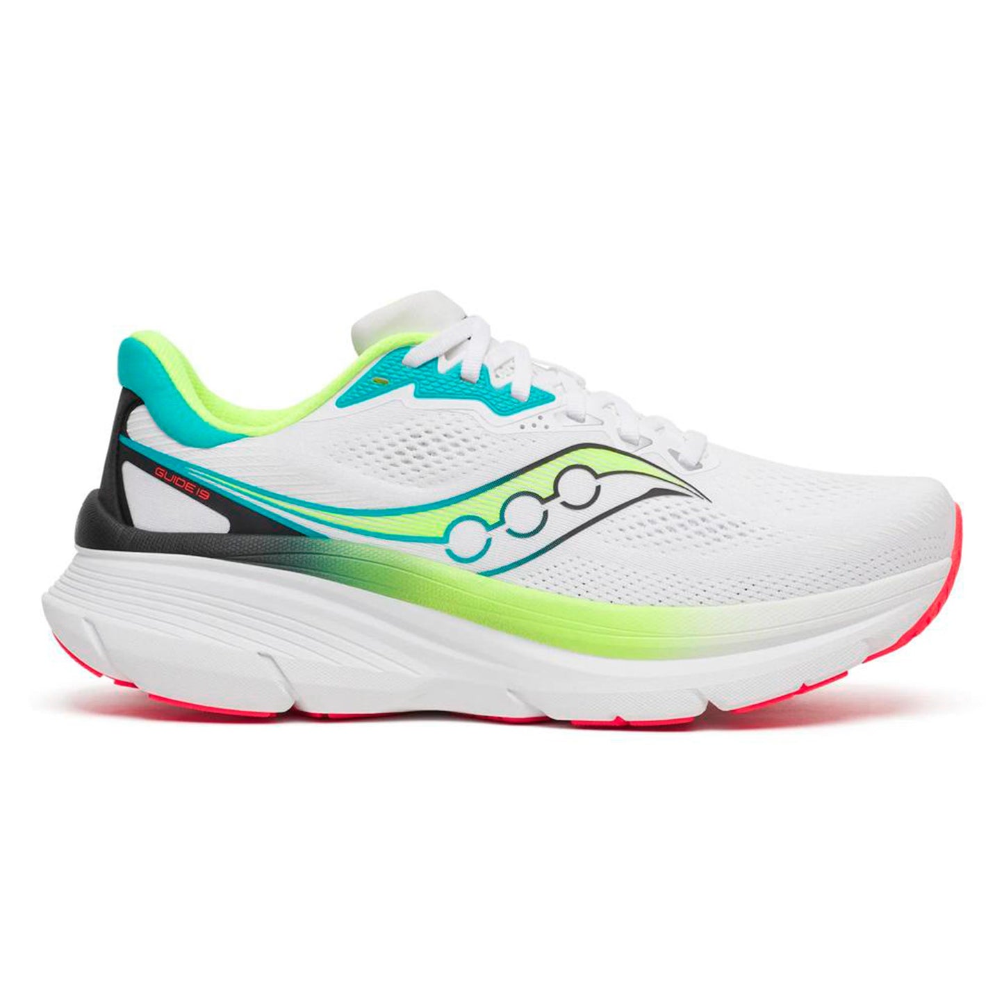 Saucony Guide 19 Stabilitätsschuh Herren - weiß, mehrfarbig