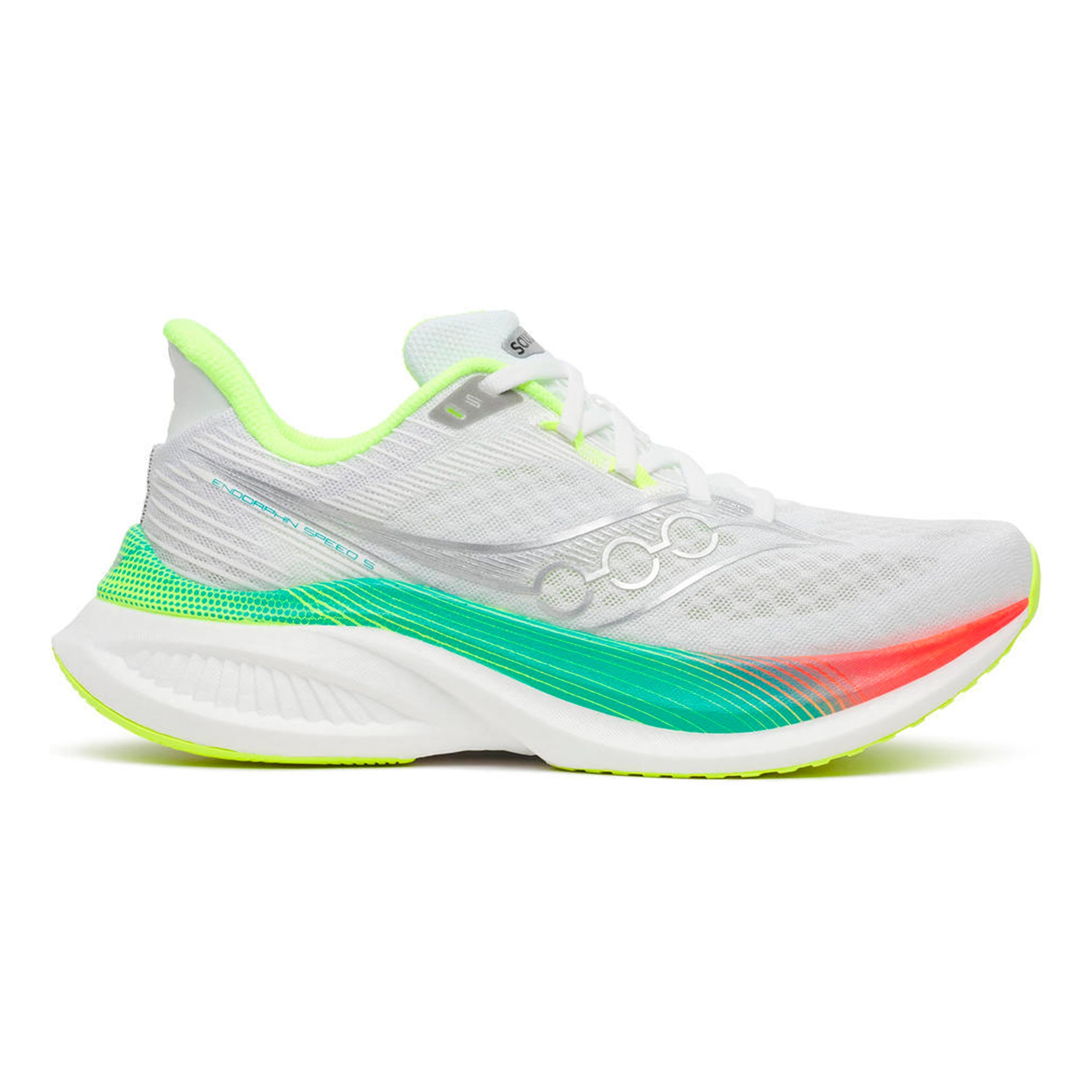 Saucony Endorphin Speed 5 Wettkampfschuh Damen - weiß, mehrfarbig