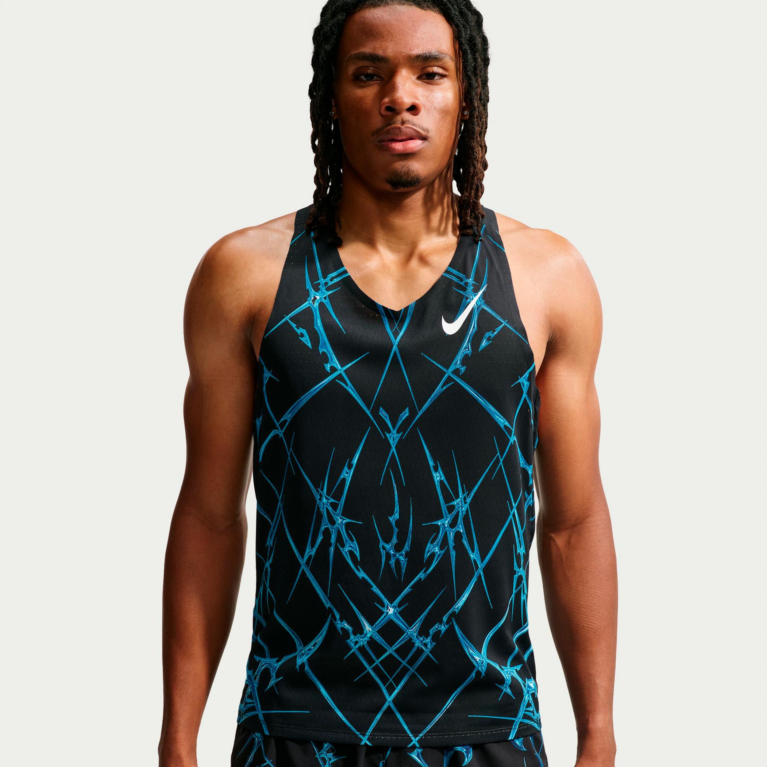 Nike AeroSwift  Laufshirt Herren - schwarz, weiß