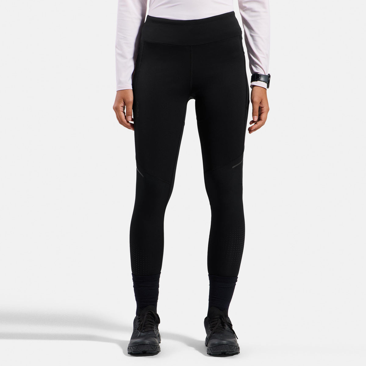 Odlo Zeroweight Warm Reflective  Lauftight Damen - schwarz
