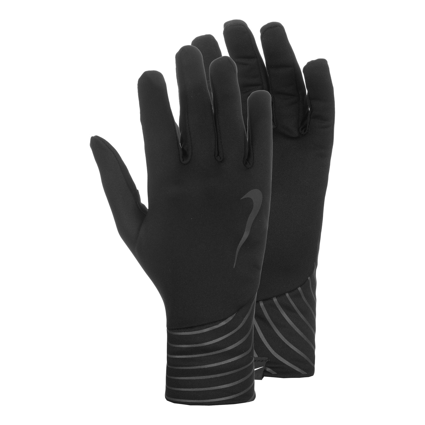 Pacer Lightweight Reflective Laufhandschuhe Damen - schwarz, schwarz