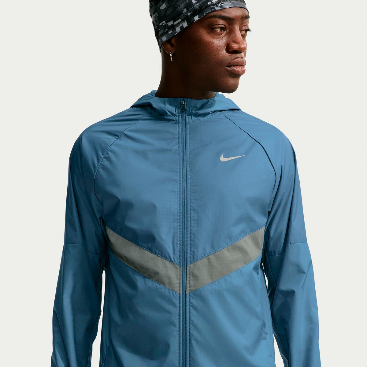 Nike Miler Therma-Fit  Laufjacke Herren - blaugrau, silber
