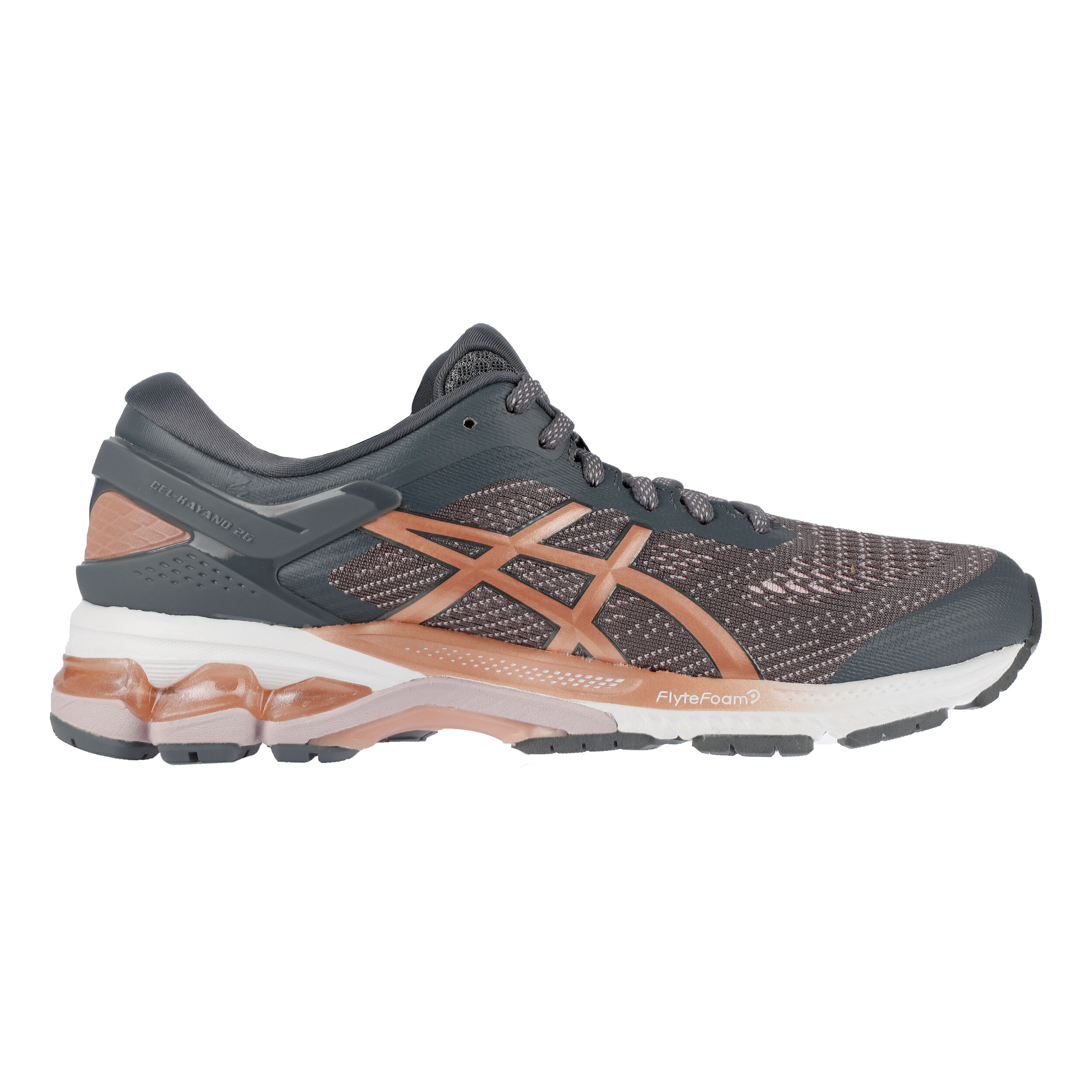 ASICS Gel Kayano 26 Stabilitatsschuh Damen Dunkelgrau Gold online kaufen Running Point AT