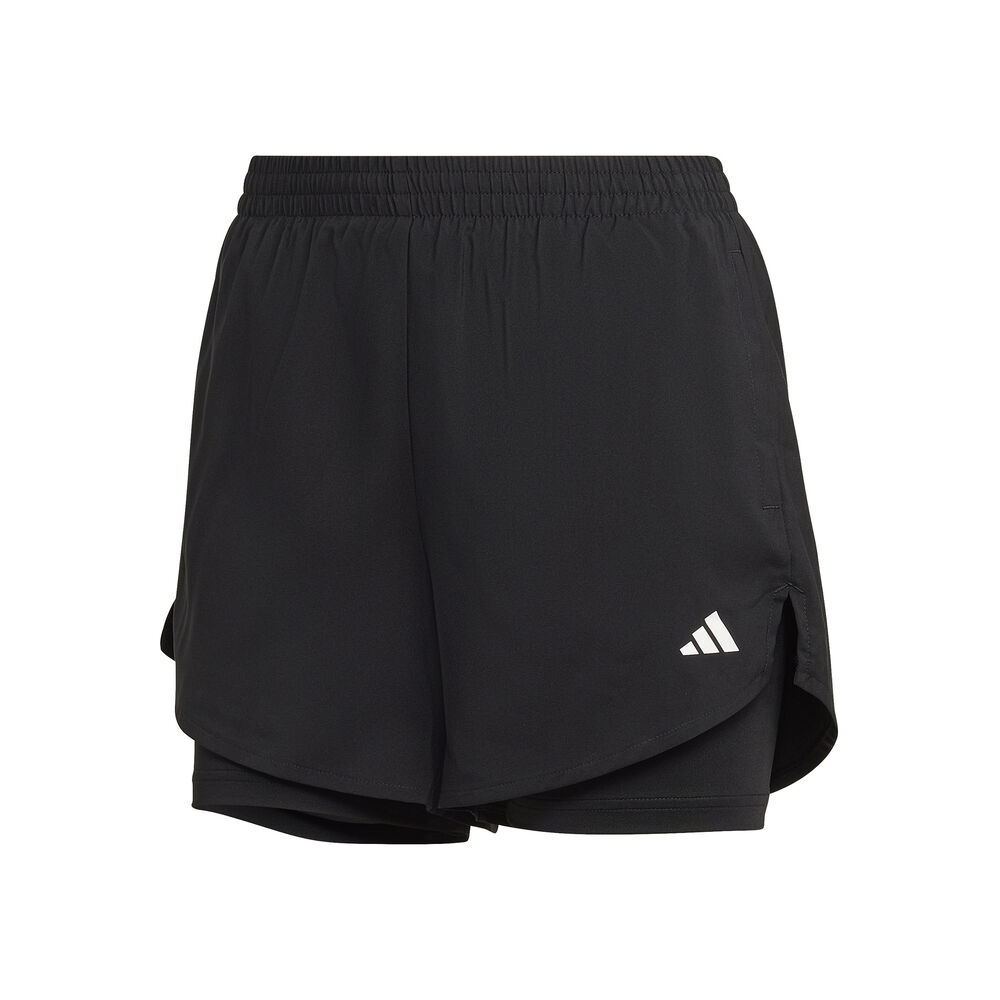 adidas MIN 2in1 Shorts Damen - Schwarz, Größe XL