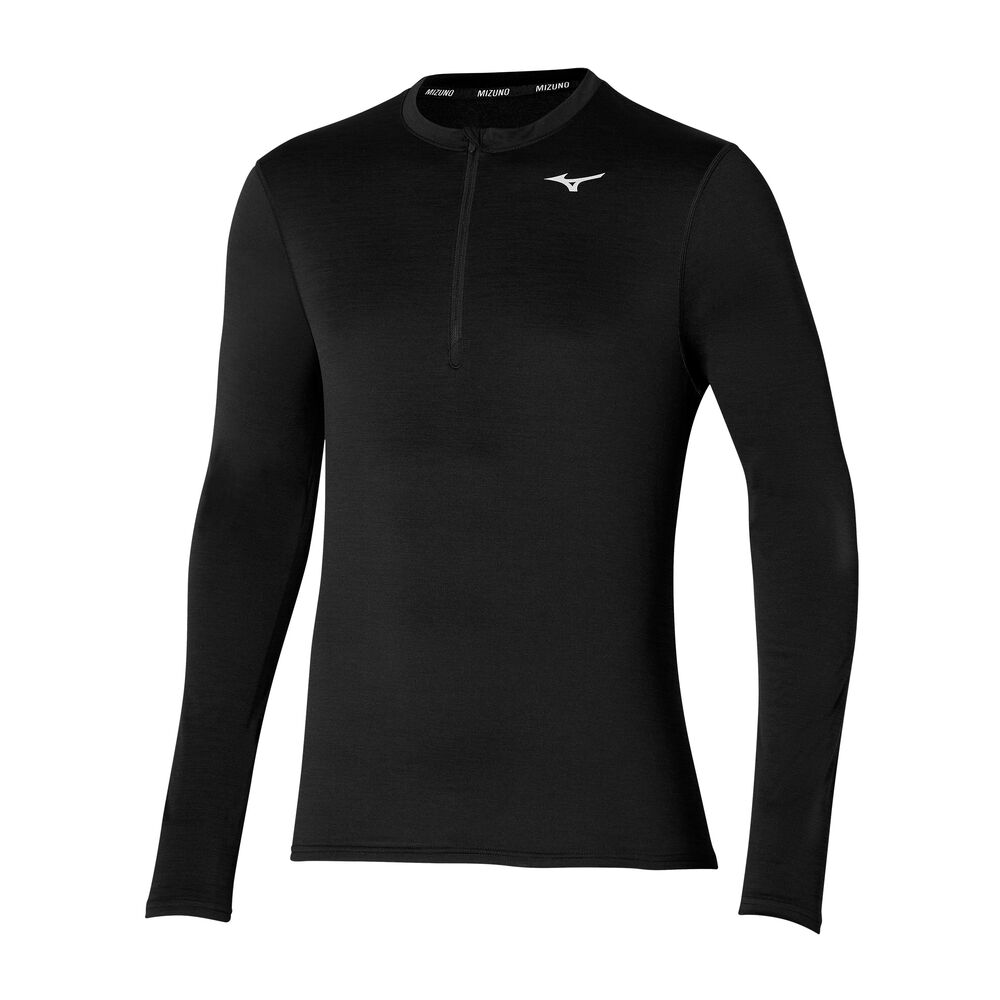 Mizuno Impulse Core Half-Zip Lauftop Herren - Schwarz, Größe S
