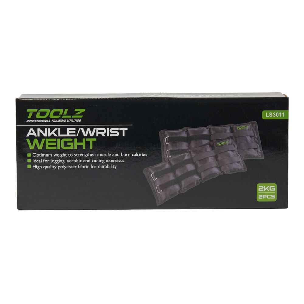 TOOLZ Wrist/Ankle Weight 2kg - 2pcs Gewichtsmanschetten - Schwarz