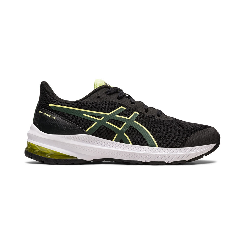ASICS GT-1000 12 GS Stabilitätsschuh Kinder - Schwarz, Neongelb, Größe 35.5