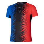 Mizuno Bekleidung Mizuno DryAeroFlow Graphic Laufshirt Herren - schwarz, rot
