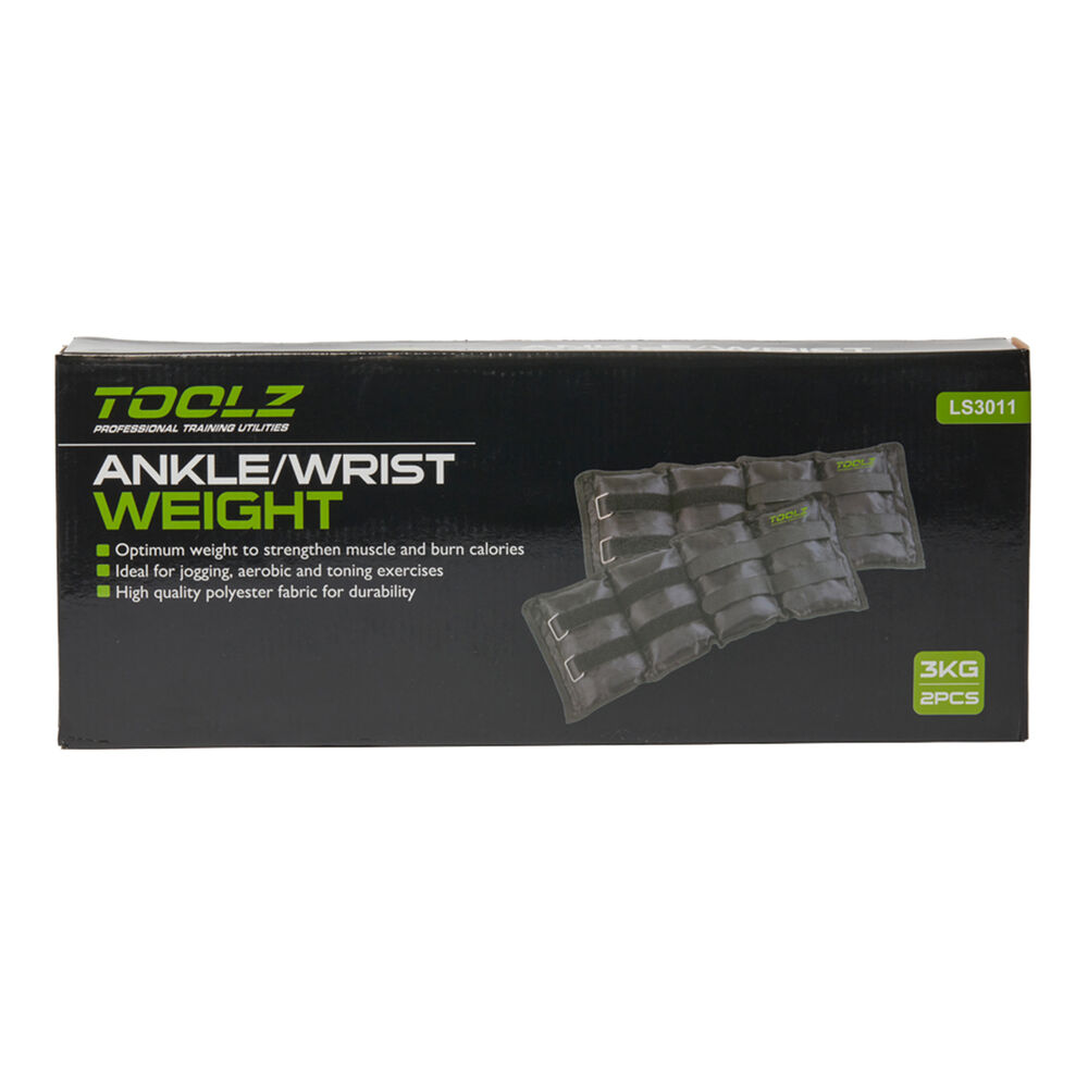 TOOLZ Wrist/Ankle Weight 3kg - 2pcs Gewichtsmanschetten - Schwarz