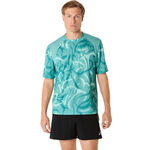 ASICS Bekleidung ASICS Road Lite-Show Laufshirt Herren-Türkis,Mehrfarbig