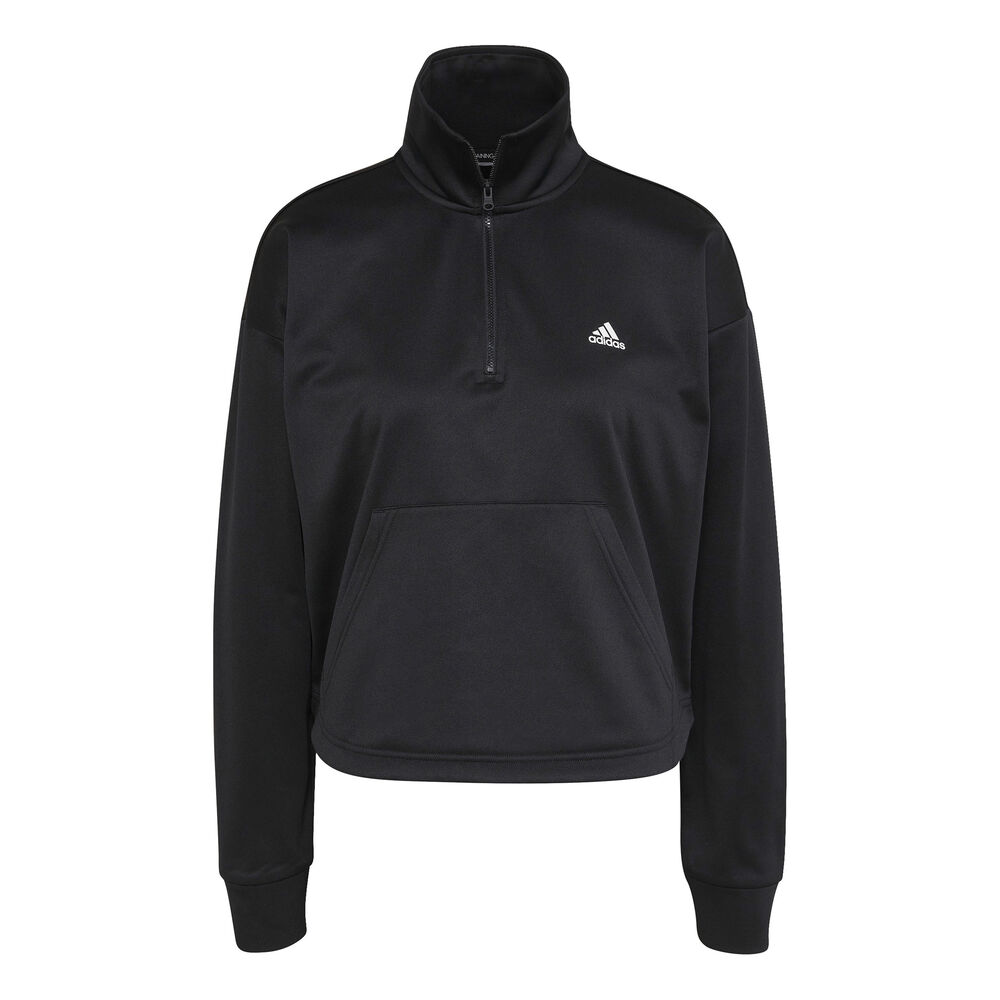 adidas Game And Go 1/4-Zip Track Longsleeve Damen - Schwarz, Größe XS