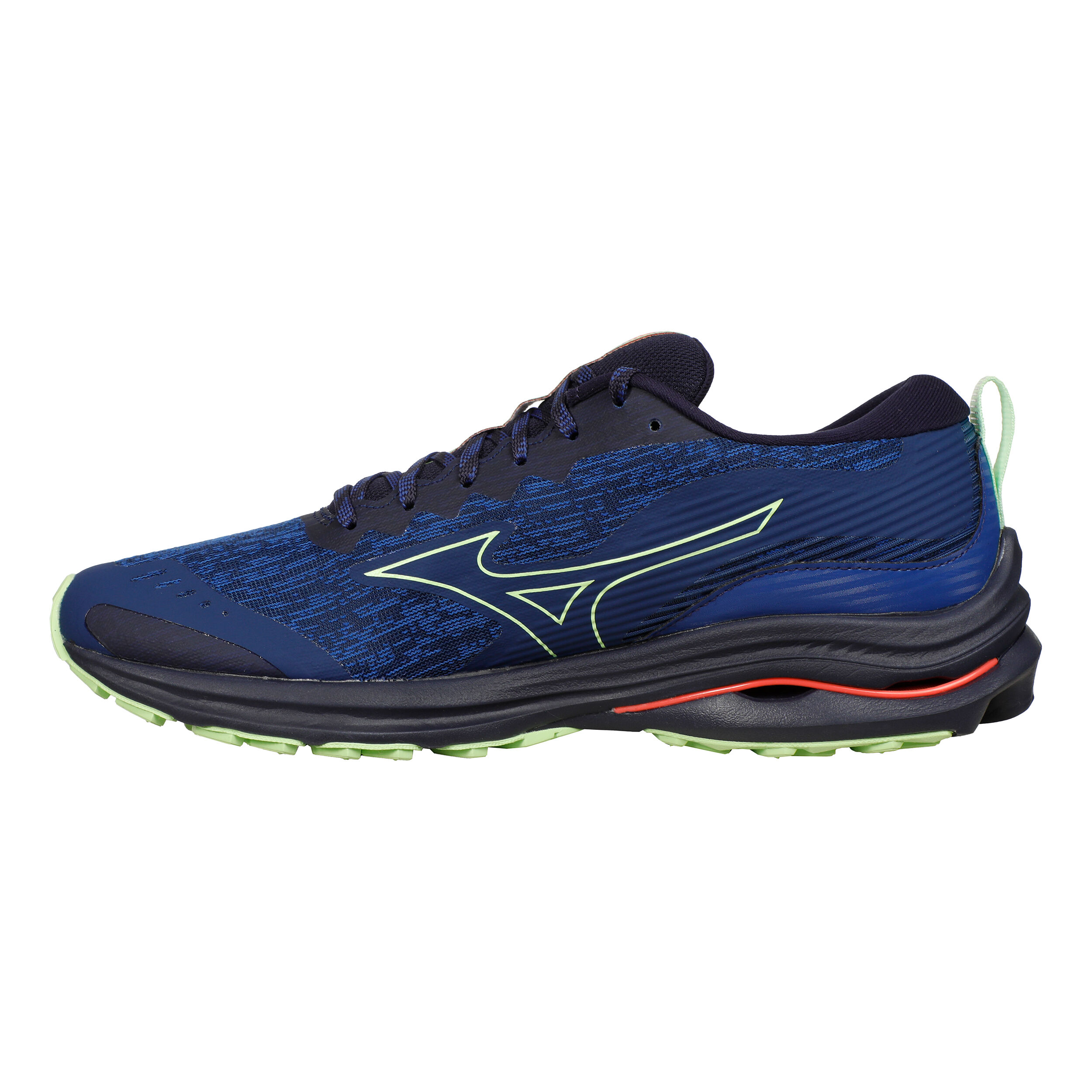 Mizuno Wave Rider TT Trailschuh Herren Dunkelblau Neongrun online kaufen Running Point AT