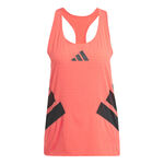 adidas Bekleidung adidas Road To Records Tank-Top Damen-Koralle,Schwarz