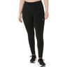 Road Winter High Waist Lauftight Damen-Schwarz