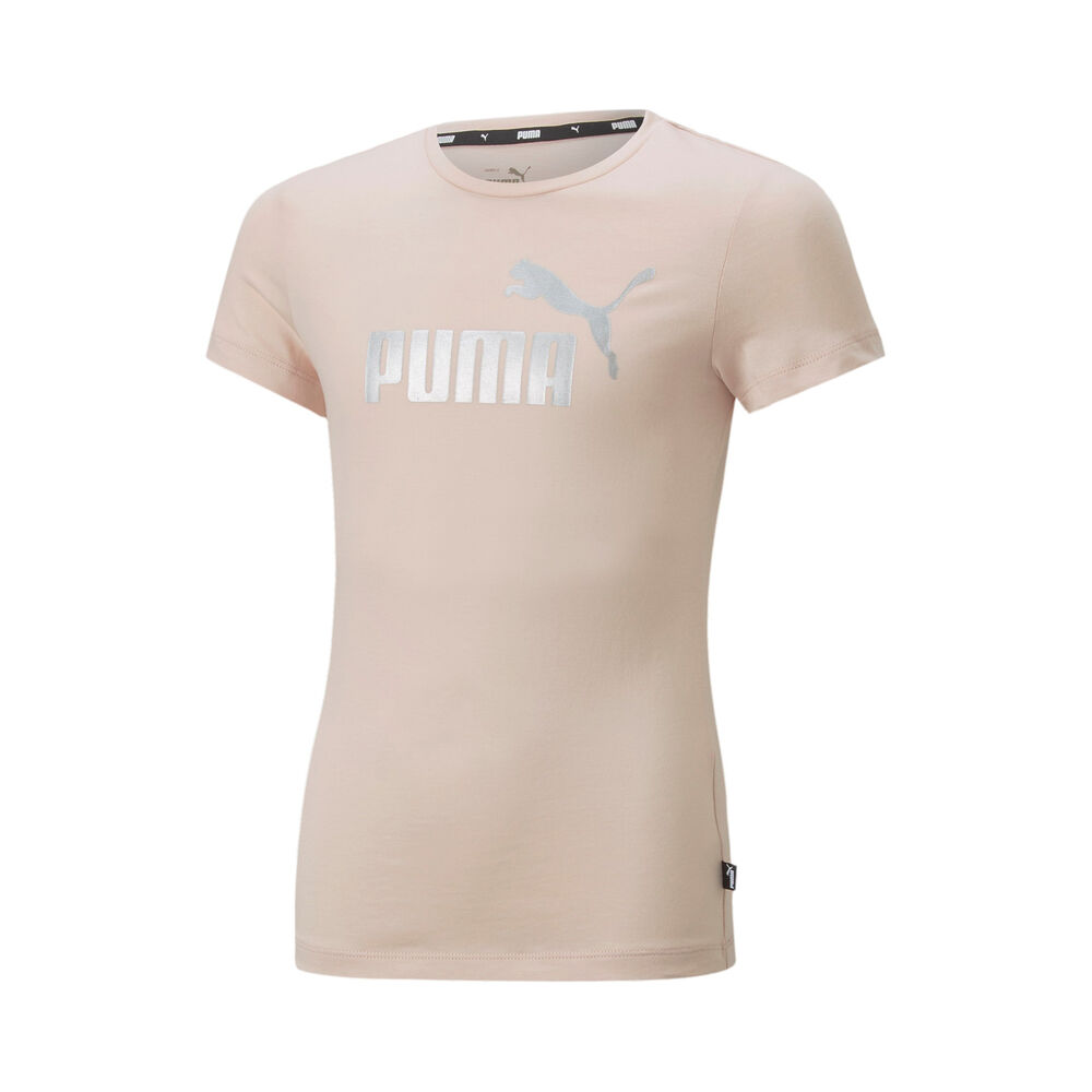 Puma Essential + Logo T-Shirt Kinder - Beige, Silber, Größe XXL