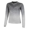 Seamless Longsleeve Damen-Weiß,Grau