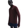 Stride Half-Zip Laufshirt Herren - dunkelrot, silber