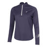 Icon 1/2 Zip Laufshirt Damen-Dunkelblau
