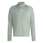 adidas Bekleidung adidas Ultimate High Visibility Half-Zip Laufshirt Herren-Grau
