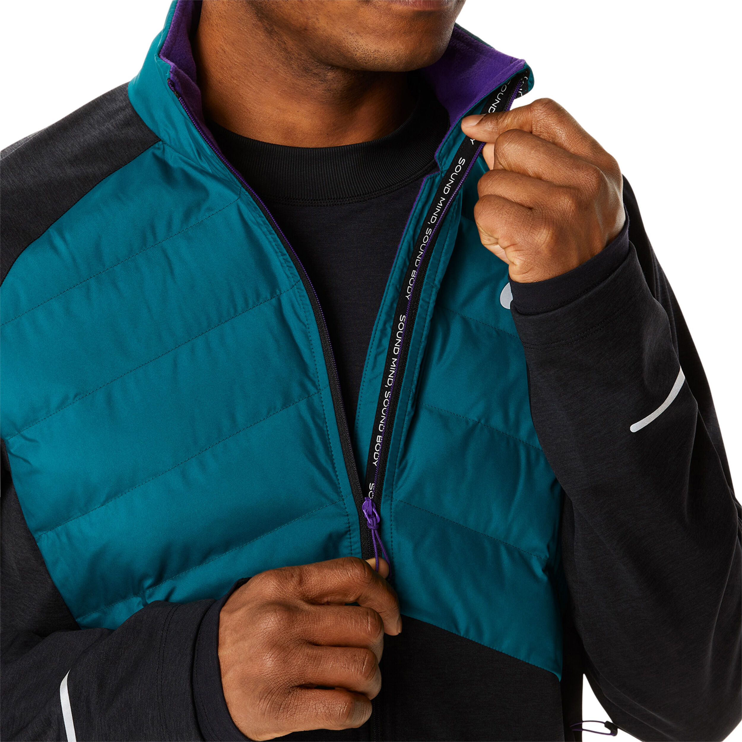 ASICS Winter Run Laufjacke Herren Turkis Schwarz online kaufen Running Point AT