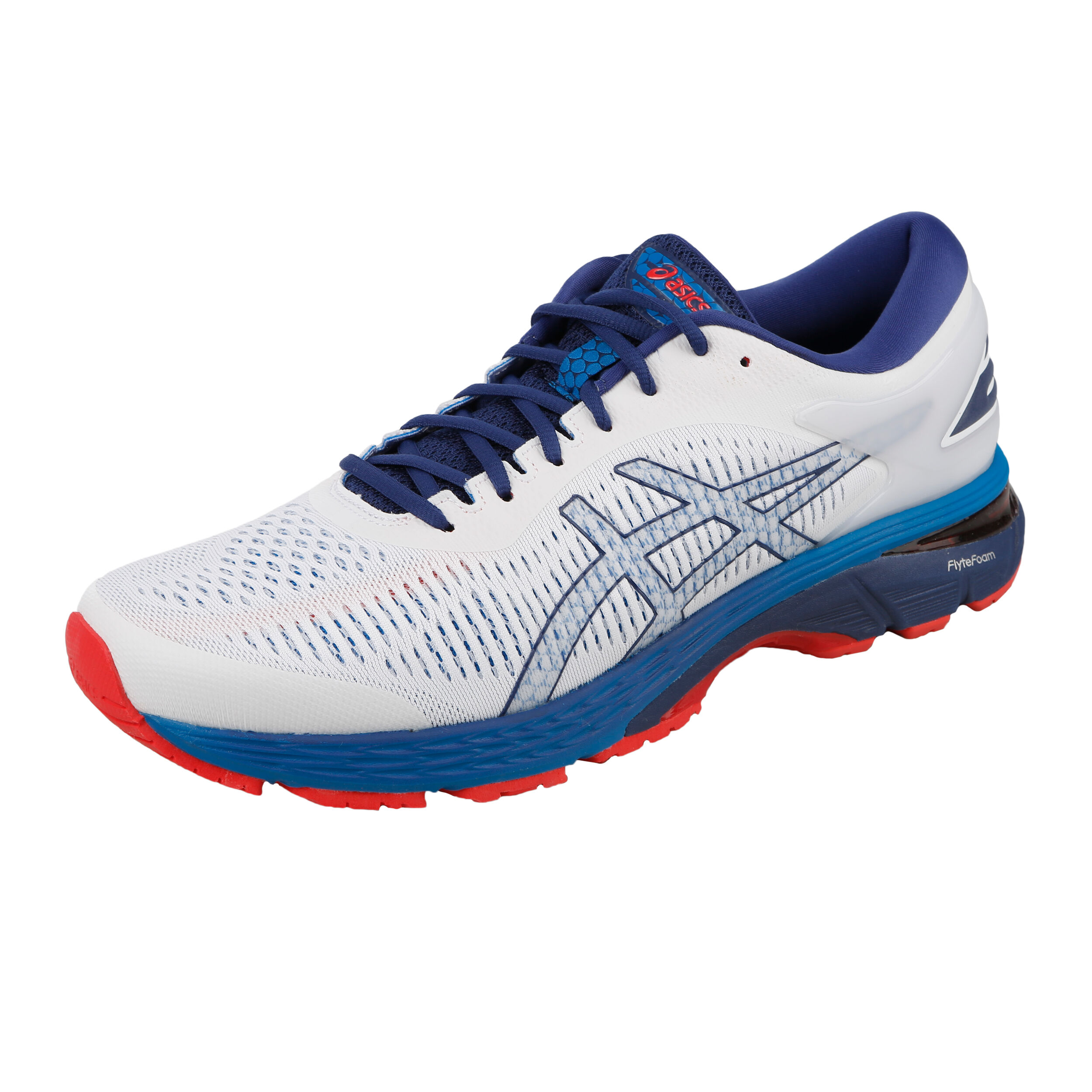 ASICS Gel Kayano 25 Stabilitatsschuh Herren WeiB Blau online kaufen Running Point AT