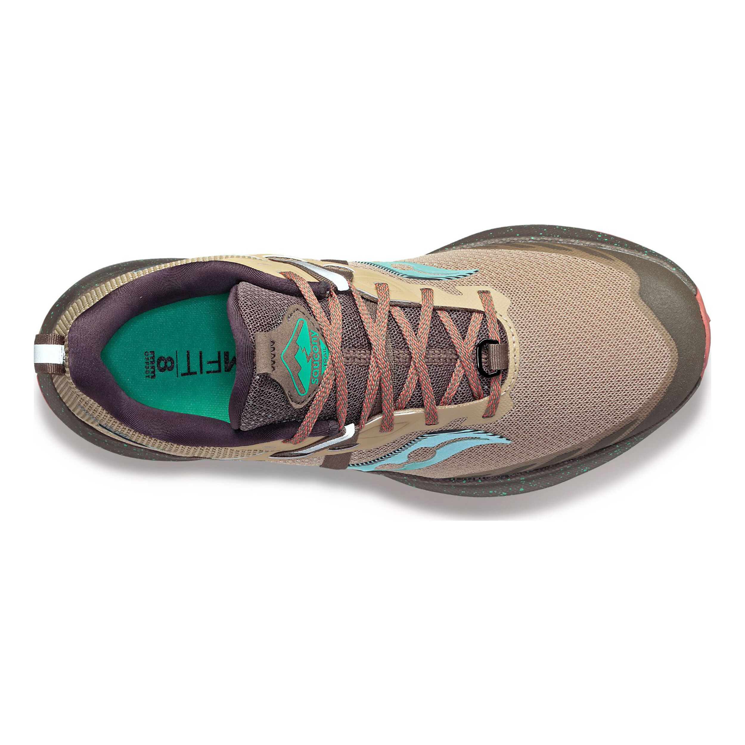 Saucony Ride 15 TR Trailschuh Damen Braun Turkis in GroBe 38 online kaufen Running Point AT