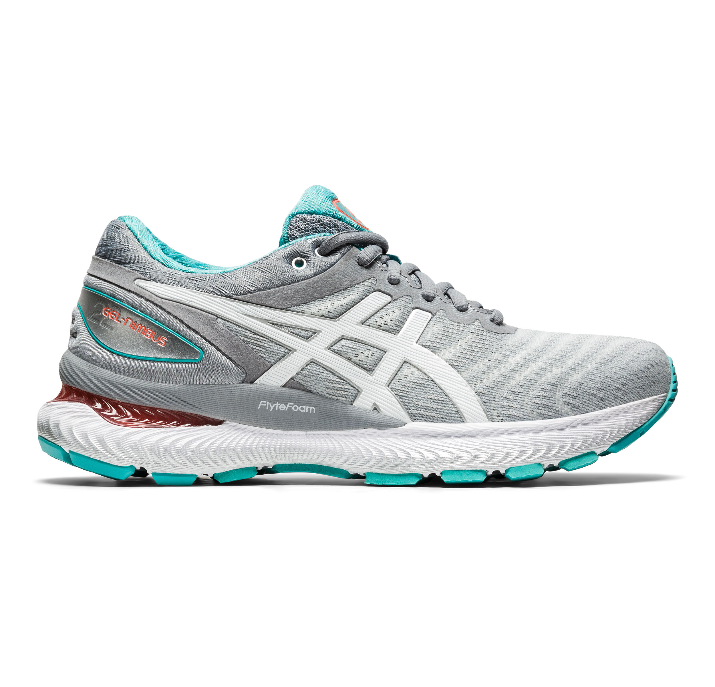 ASICS Gel Nimbus 22 Neutralschuh Damen Hellgrau Turkis online kaufen Running Point AT