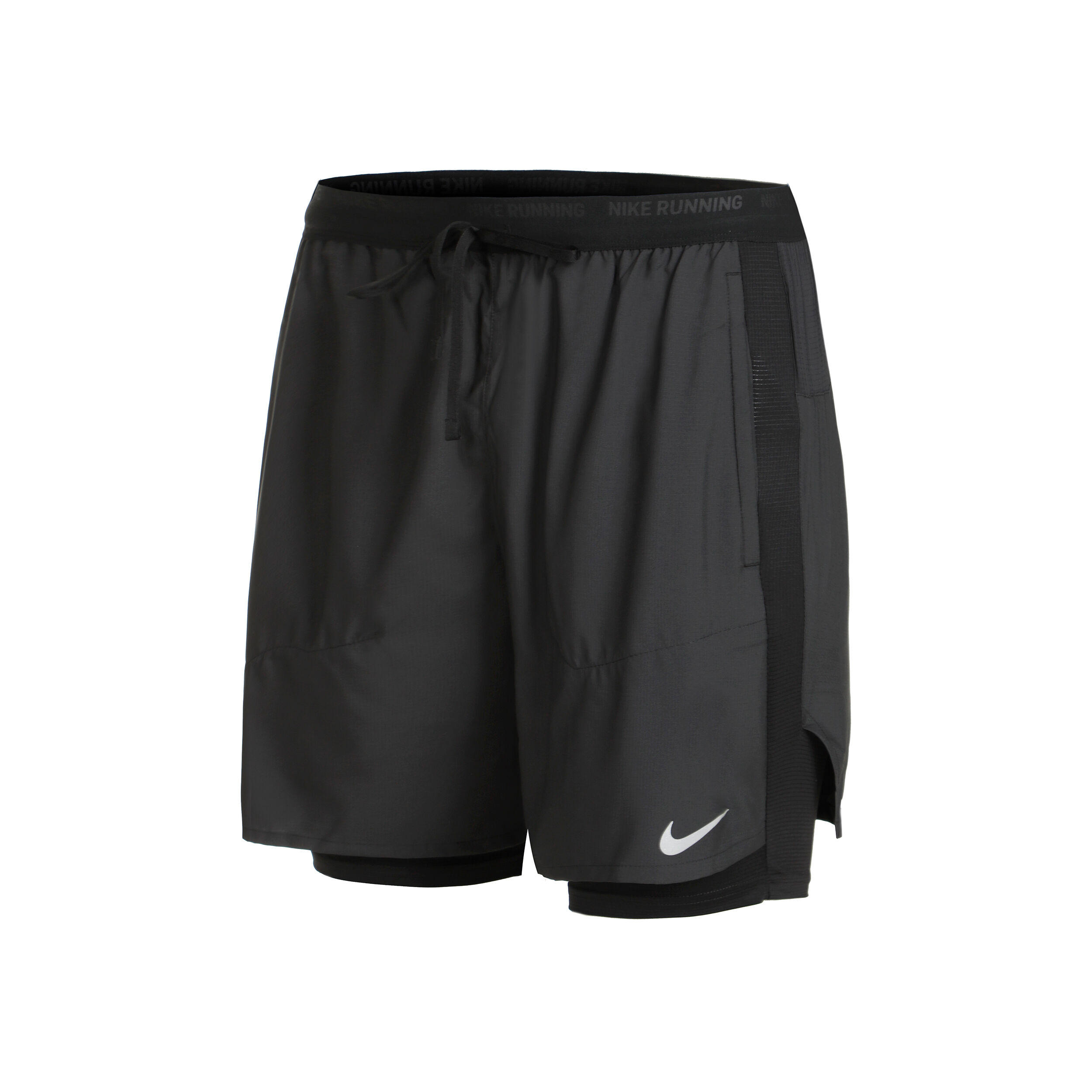 Nike Dri Fit Stride Hybrid 5in 2in1 Running Shorts Herren Schwarz Grau in GroBe M online kaufen Running Point AT
