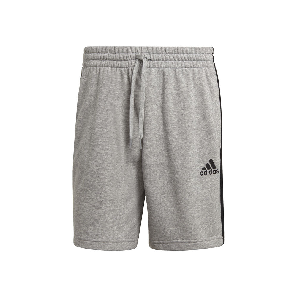 adidas Essentials French Terry 3-Stripes Shorts Herren - Grau, Schwarz, Größe M