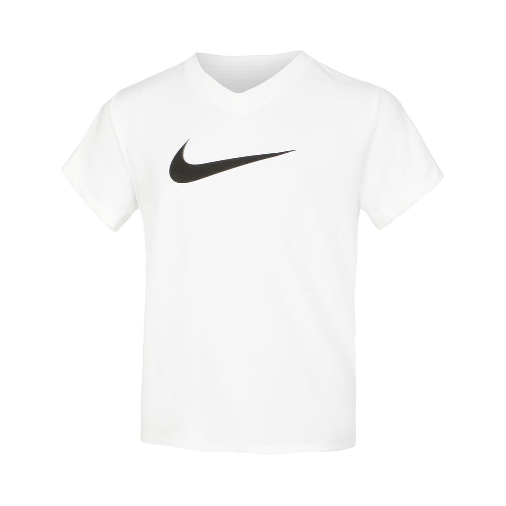 Nike Dri-Fit T-Shirt Kinder - Weiß, Schwarz, Größe M