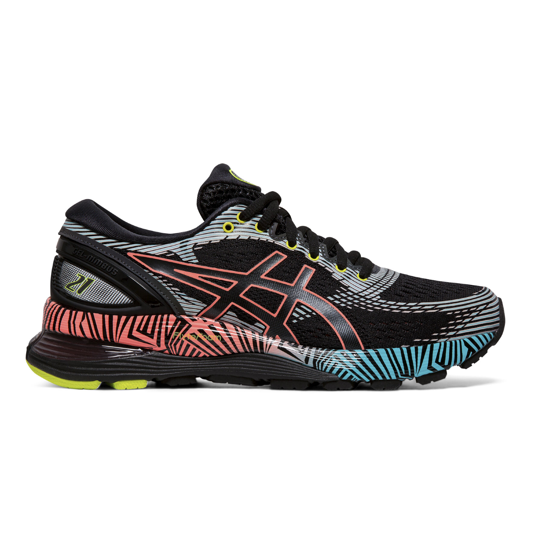 ASICS Gel Nimbus 21 Lite Show Neutralschuh Damen Schwarz Turkis online kaufen Running Point AT