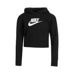 Nike Bekleidung Nike French Terry Club Cropped Hoody Mädchen - schwarz, weiß