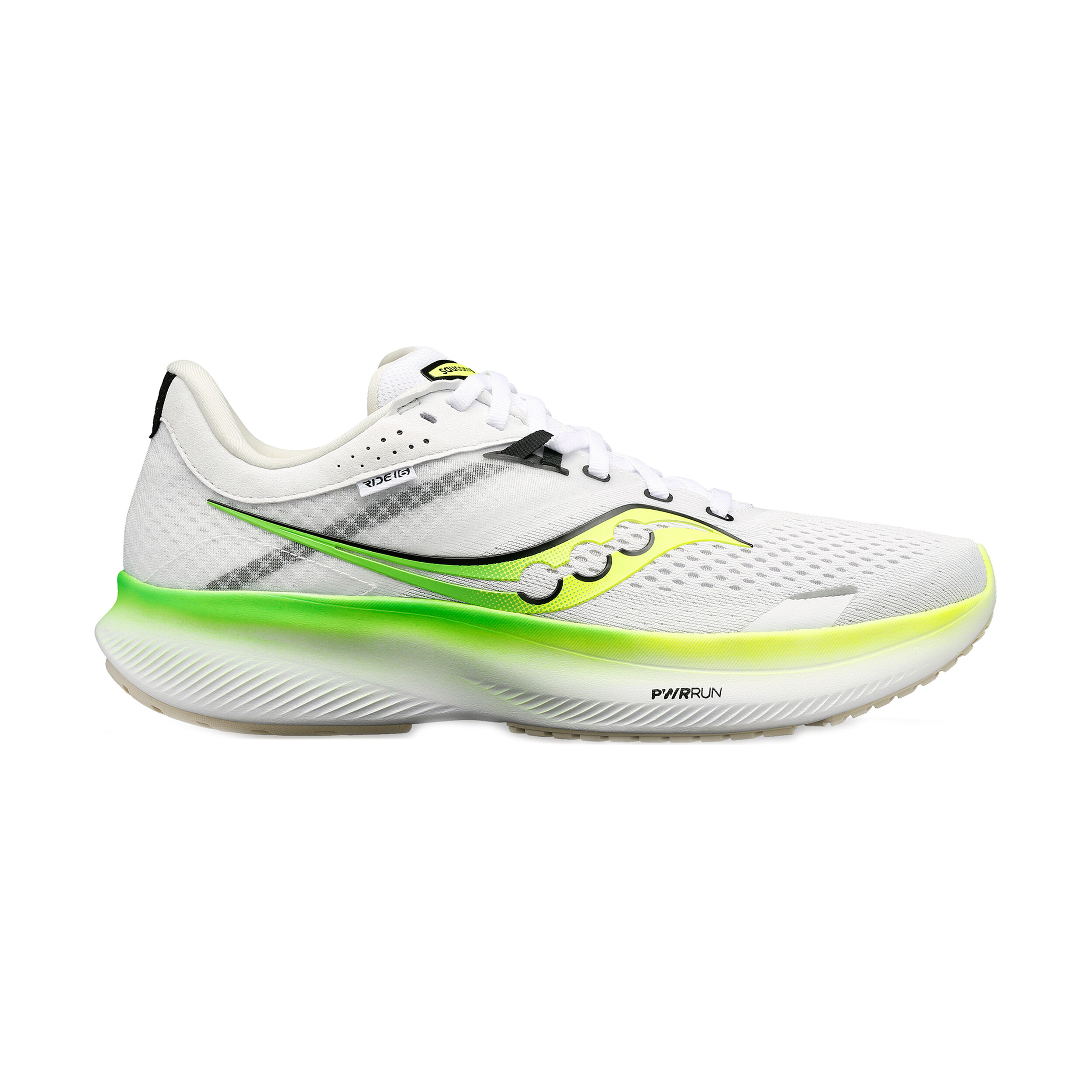 Saucony Ride 16 Neutralschuh Herren WeiB Neongrun online kaufen Running Point AT